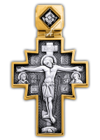 Распятие. Икона Божией Матери "Неопалимая Купина" крест нательный. Артикул 101.254