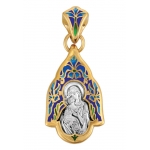 Владимирская икона Божией Матери. Образок. Aртикул 103.223 (Изделие выпускается разных цветов)  